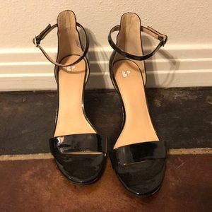 BP Luminate Black Patent Leather Sandals